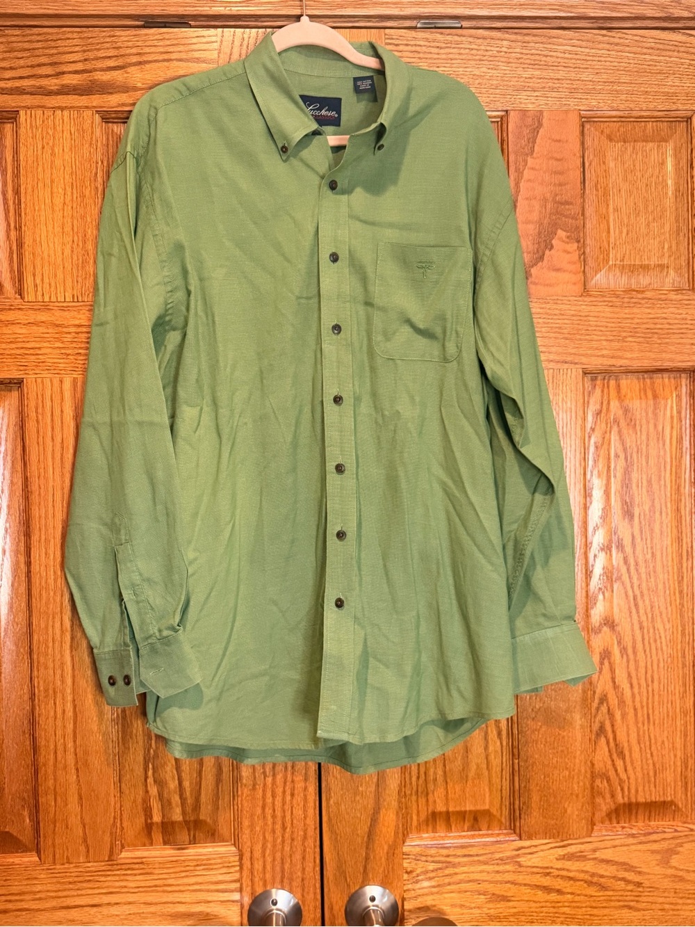 Lucchese Men's  Green Button-Down Dress Shirt